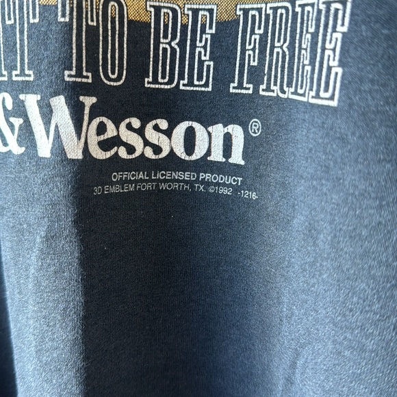 Vintage Smith & Wesson 3D Emblem T-Shirt / Delta / XL / 1992 - Picture 5 of 10